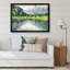 Paysage, art mural sur toile, rivière d'été, reproduction d'art - Paysage d'été avec rivière-67417814-67417817