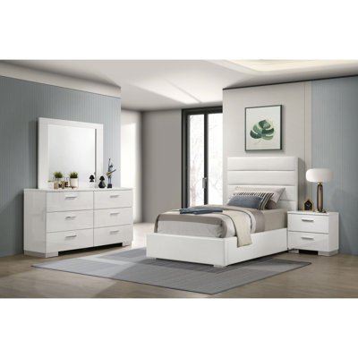 Ensemble de chambre à coucher simple 4 pièces Dulcey
