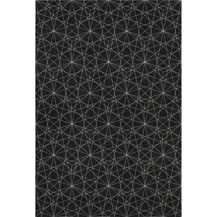 Premium Machine Washable Naglee AMF987 Geometric Rug