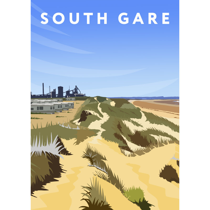'South Gare' by Richard O'Neil - Print, 40 cm H x 30 cm W x 1 cm D, No Frame