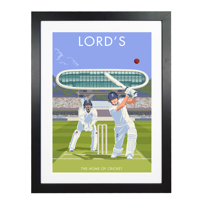 Lord's - Print, 40cm H x 30cm W x 3cm D, Black Framed
