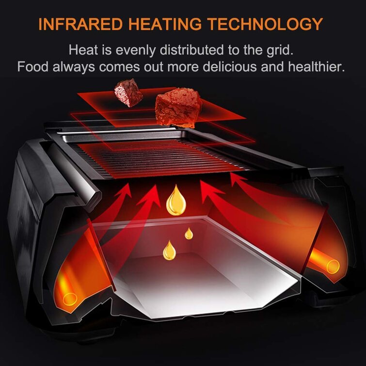 Kitchen Academy Indoor Infrared Grill, Portable Non-Stick Electric