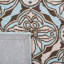 Tapis bleu en laine bouclé à la main Horsten-22210808