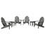 Chaise Adirondack en plastique avec table Anette-611446092