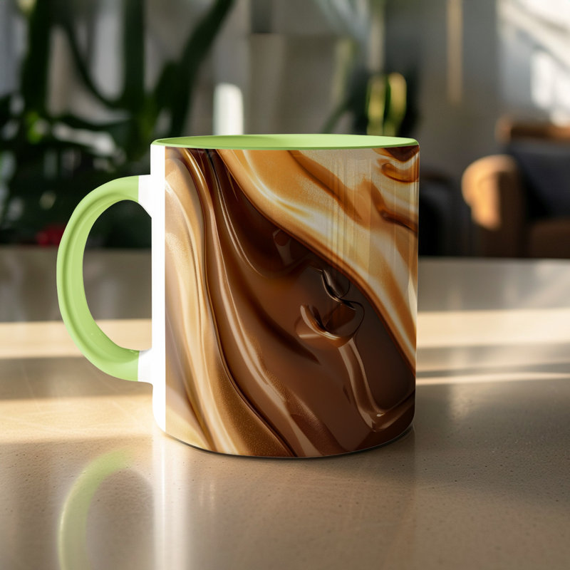 Ceramic Coffee Mug, Light Green