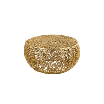T3502-32 Round Coffee Table In Gold