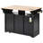 55.7'' Large Kitchen Island with 2 Drop Leaf,, Rolling Kitchen Cart on 5 Wheels with Power Outlet, Folding Storage Dining Table with Spice & Towel Rack , 3 Drawers-1752036716