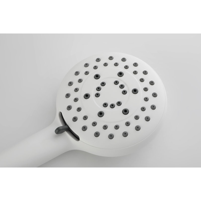 White Brass Shower Equipment With 10" Rain Showerhead Making Easier, 4 Hand Shower, Adjustable Slide Bar And Soap Dish For Bathroom Wall Mount Assembly Equipped Showerhead,