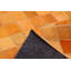 Tapis en cuir de vache patchwork orange 4 pi 0 po x 6 pi 0 po