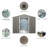 8x10ft Outdoor Metal Shed, Gray - Galvanized Frame, Weather- Panels, Easy Build Process With Anchor And Hook Shelf Lock Gloves Sliding Door Padlock Punched Vents Iron Vents, Access-117994301