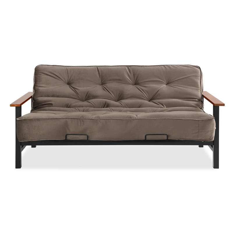 Futon et matelas Mcbroom, Brun cendré