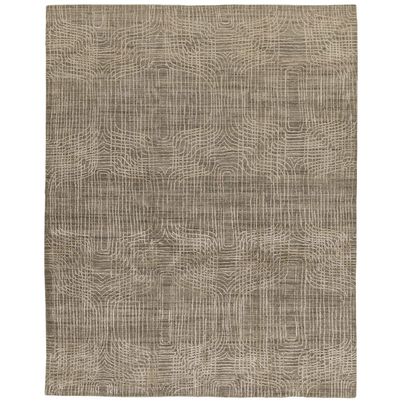 Intersect Moroccan Area Rug in Taupe/Beige, Rectangle 2' x 3'
