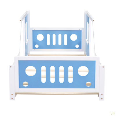 Classic Car-Shaped Platform Bed with Wheels