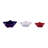 Bansri 3 Piece Ceramic Abstract Decorative Bowl in Multi