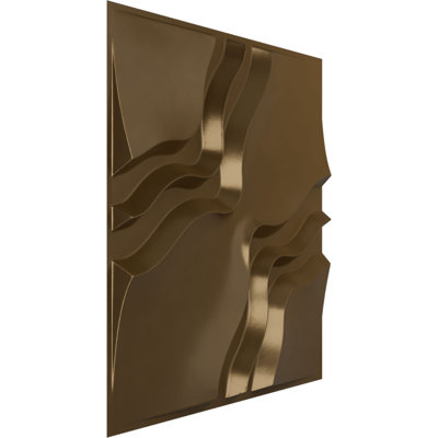 Panneau mural décoratif 3D Rogue EnduraWall l 19 5/8 po x H 19 5/8 po, bronze champagne métallique (couvre 2,67 pieds carrés)
