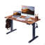 Bureau électrique debout, bureau à hauteur réglable, bureau assis-debout 24 po x 48 po, plateau en acajou / noyer foncé-134368191