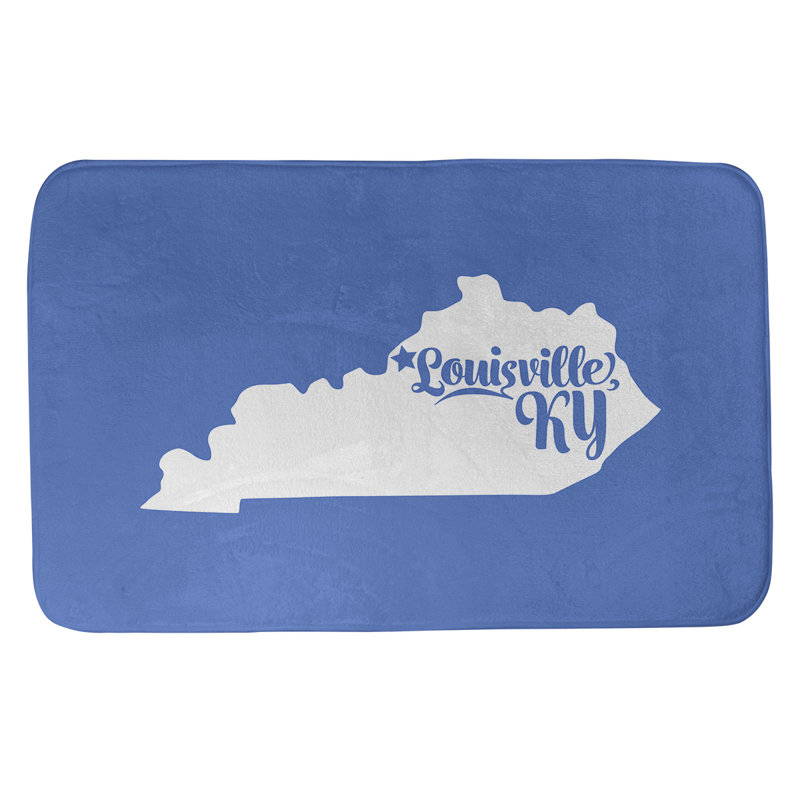 Tapis pour salle de bain ancrage alaska, l 21 po x L 34 po, Bleu, Louisville, Kentucky