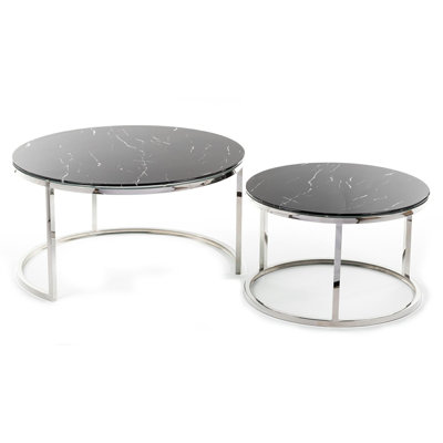Ellinger 2 - Piece Glass Top Living Room Table Set