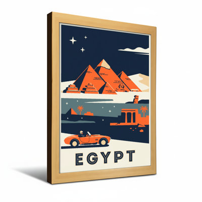 Scénique et paysages urbains Pyramides d'Égypte Voiture de nuit Étoiles du temple Palmier