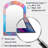 Transitional pink and blue Shapes VI - Transitional Shapes Arch Large Mirror, Modern Asymmetrical Unique Wall Mirror Decor, Printed Metal Art-2013386649