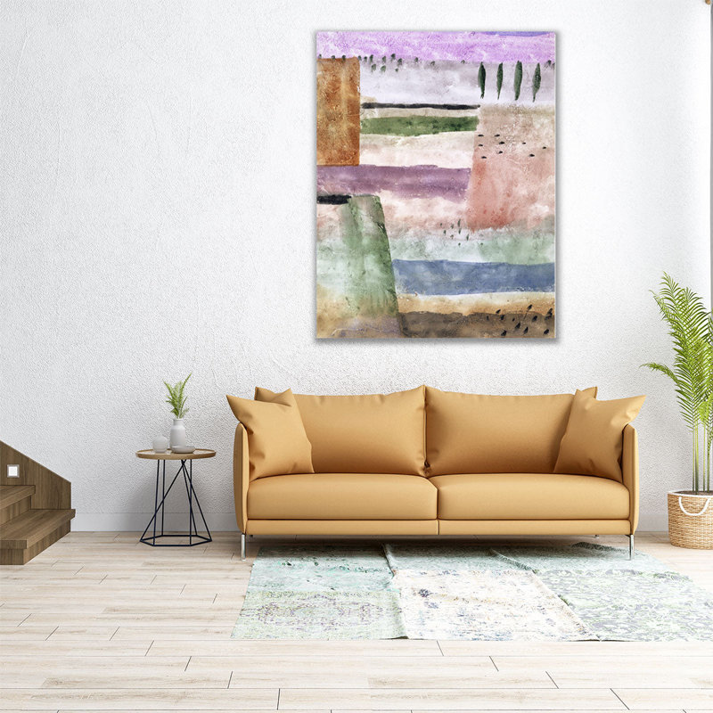 Paysage avec peupliers, 1929 - reproduction d'art sur toile, H 20 po x l 16 po