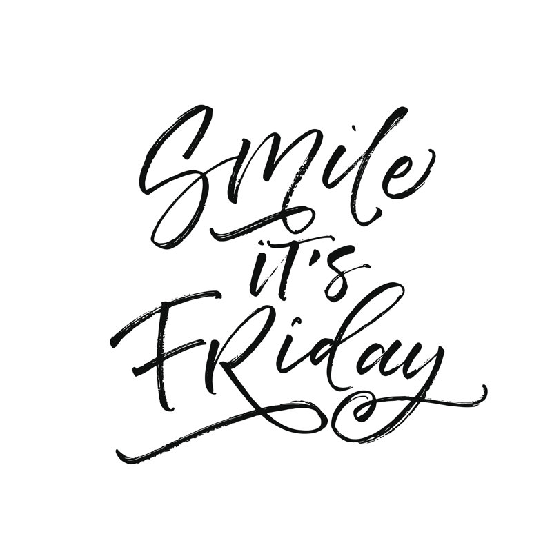 Smile It's Friday Card - Wrapped Canvas Print, 30cm H x 30cm W x 3.8cm D
