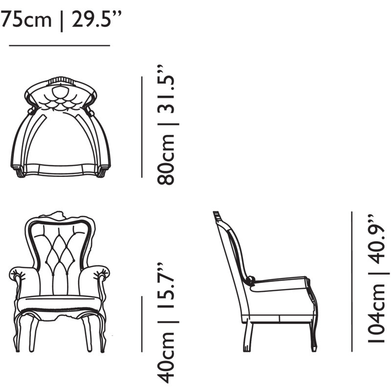Smoke Leather Armchair