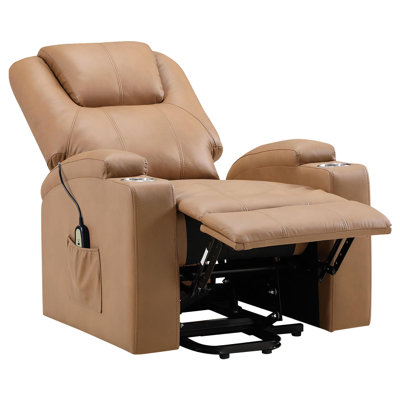 Neruda Upholstered Power Lift Massage Recliner by Latitude Run
