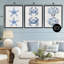 Ensemble de cadre flottant 3 pièces Vintage Toile Starfish & Crabs-1789633179-1789633178