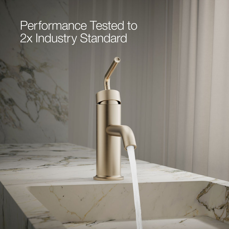 Purist Single Hole Bathroom Faucet, Vibrant Brushed Bronze