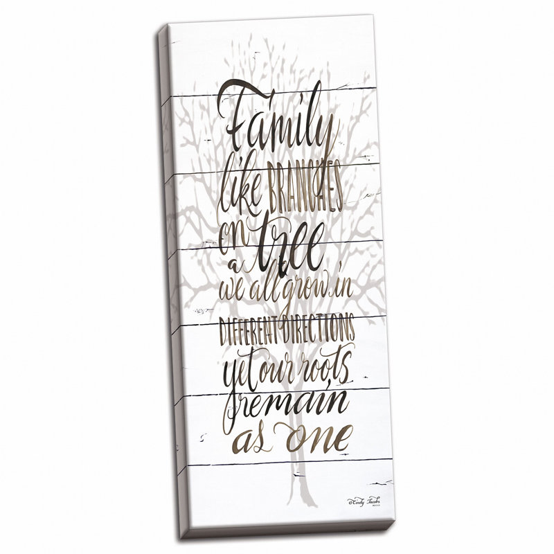 " Family ", Wrapped Canvas, 20" H x 8" W x 0.75" D
