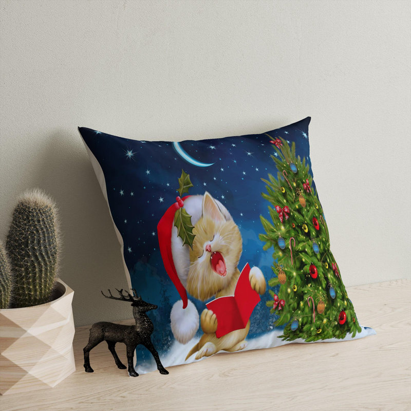 Coussin lavable de qualité supérieure, 17,0 x 17,0 pouces, 50% coton / 50% polyester, rembourrage en silicone, fermeture à glissière dissimulée | Doux, confortable et repassable | Parfait pour la décoration intérieure, le salon et la chambre à cou