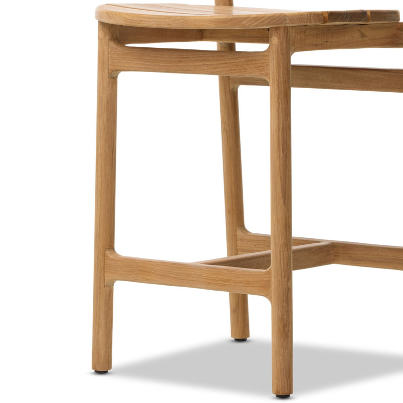 Baden Outdoor Teak Bar Stool, 24.29"
