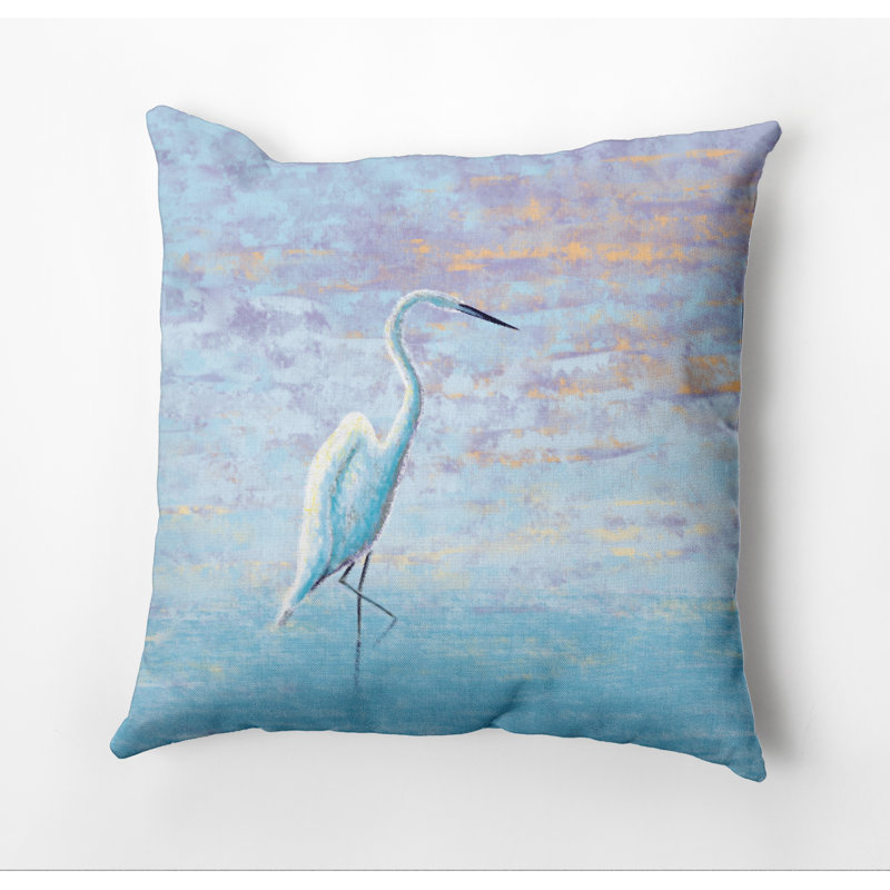 Housse de coussin d'extérieur à imprimé plage, 16 po x 16 po