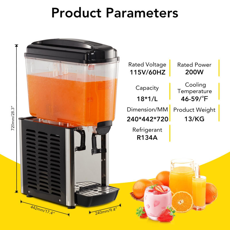 Stainless Steel Double Beverage Dispenser