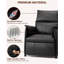 Fauteuil inclinable électrique avec fonction mémoire, fauteuil à bascule inclinable en cuir et tissu PU avec accessoires latéraux-447956876-447956878