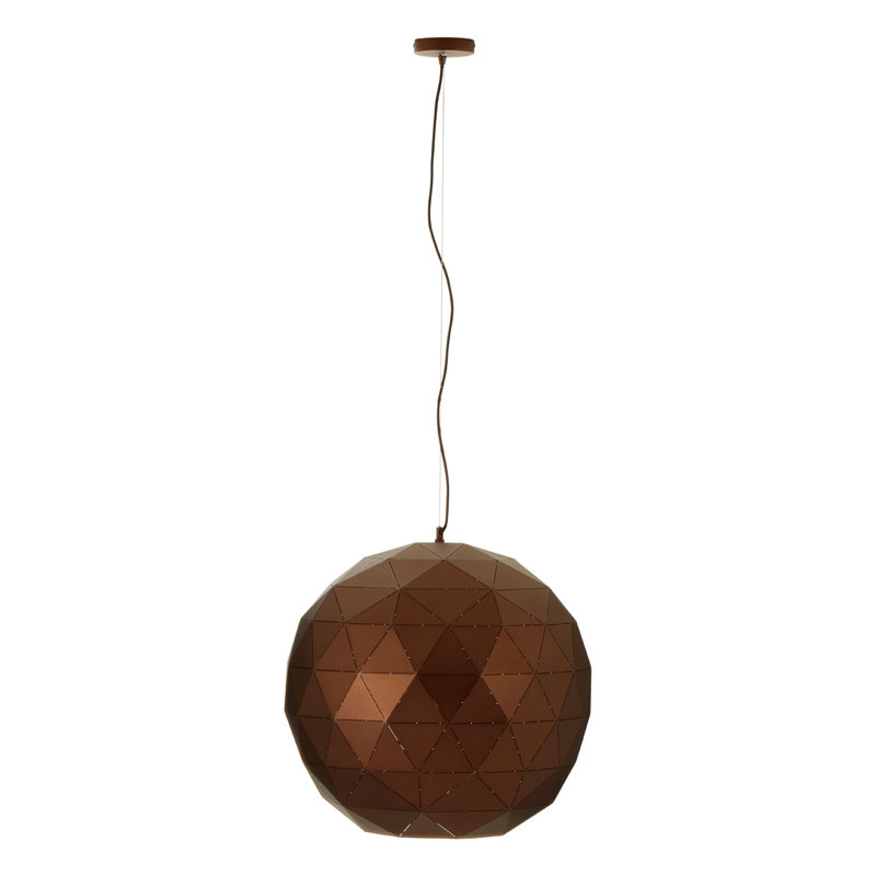 Cosima 4 - Light Black/Gold Geometric Pendant, Coffee/Gold