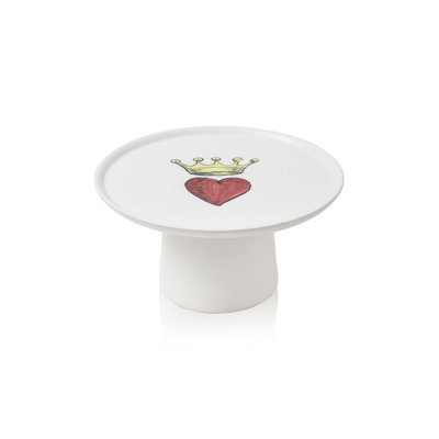 Elegant Service Plate Set (6 Pieces), White with Red & Yellow Accents, 7.5 x 7.5 x 3.9 inches | 100% Ceramic, Dishwasher Safe | Perfect for Entertaining & Everyday Use, Vibrant & Stylish Design