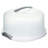 Cake Carrier Storage Container With Lid & Locking Handles For 12 Inch Layer Cake White Dome For Transporting Cakes & Desserts