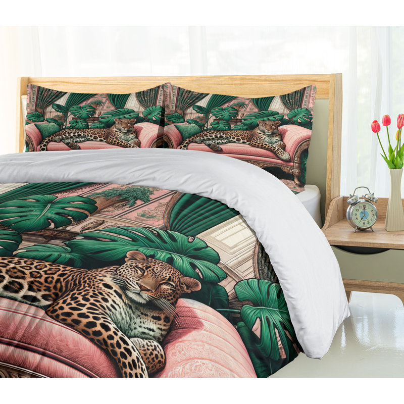 Leopard Duvet Cover, King Duvet Cover + 2 Standard Shams