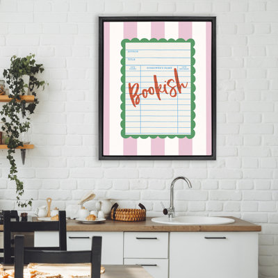 Bookish Reader Library Card Floating Frame, design by Nadia Hassan