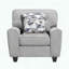Chaise de salon en chenille durable avec coussin décoratif-1929716983