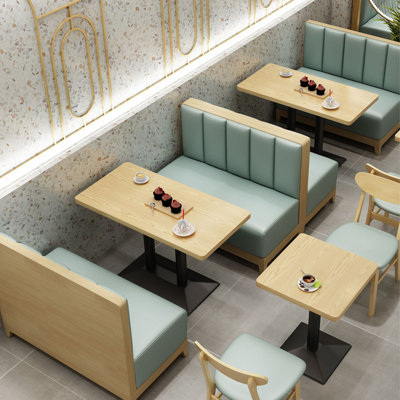 Banc rembourré en similicuir Simple Leisure Cafe