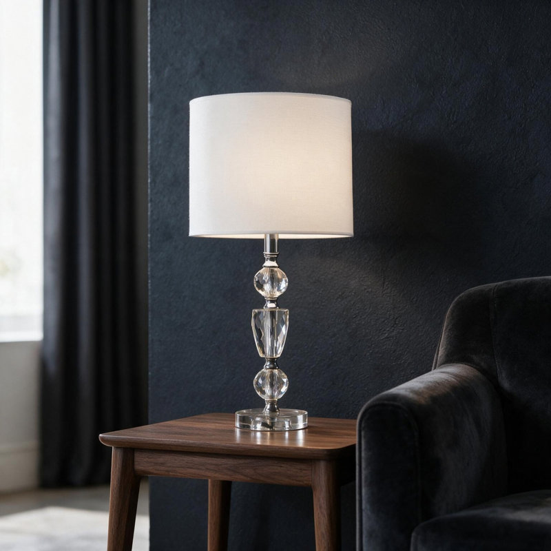 23.5" In Cale Cut-Crystal Modern Table Lamp