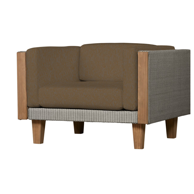 Catalina Outdoor Teak Lounge Chair, Calidora Mist, Pewter