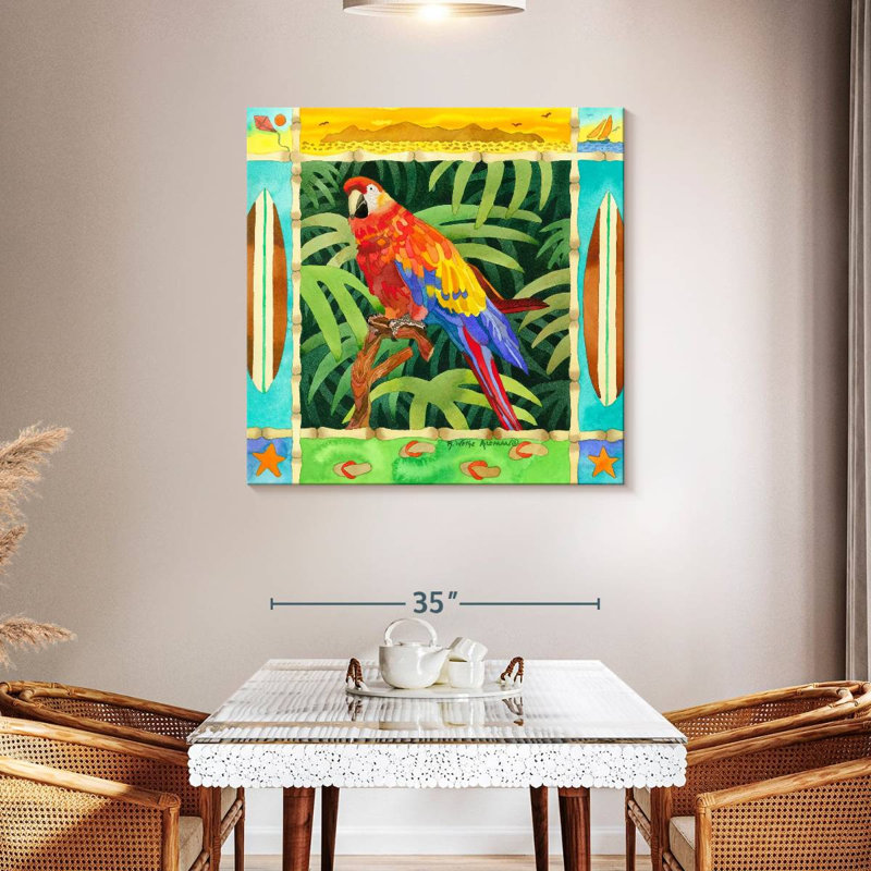 Brampt Surf Parrot, 39" H x 39" W