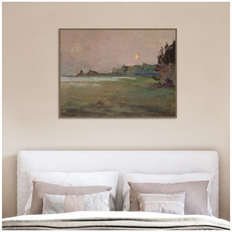 «Moonlite Evening Mist 1910 Jan Ciaglinski» par Nostalgia Prints, reproduction d'art sur toile encadrée