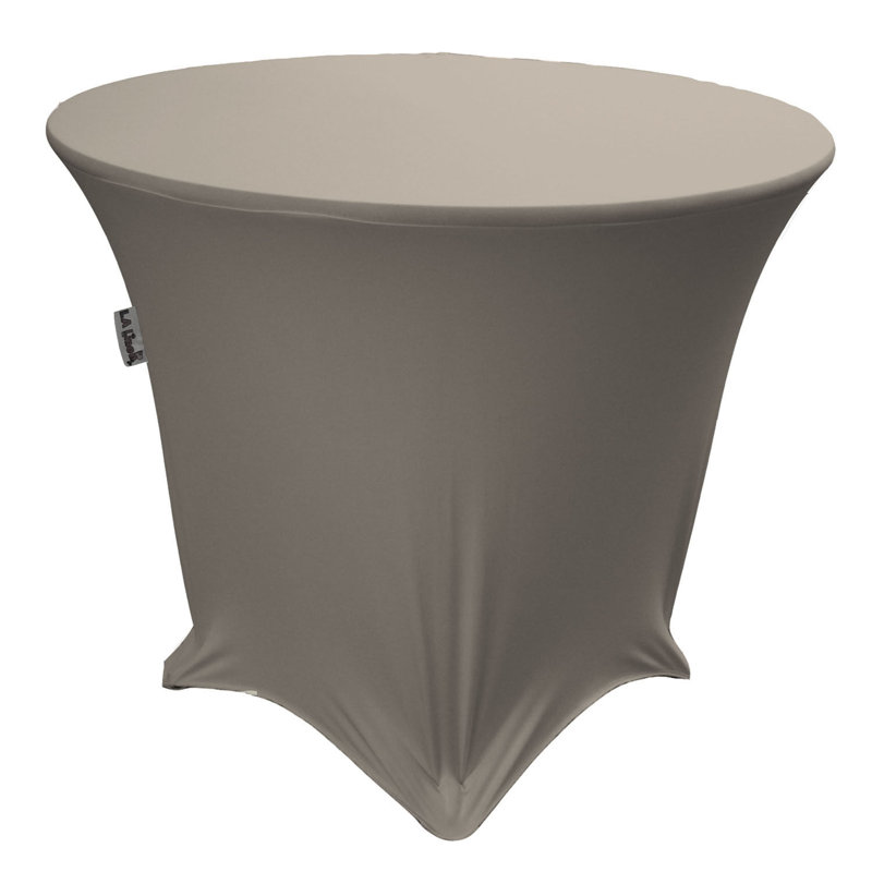 Spandex Round Tablecloth, Light Gray, 36" R x 30" H