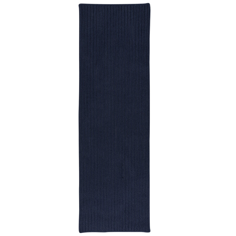 Tapis bleu marine Runner Marie, Tapis de couloir 2 pi x 11 pi