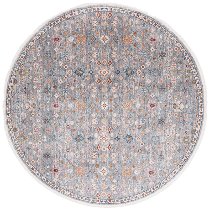 Kempton Floral Rug, Round 6'7"